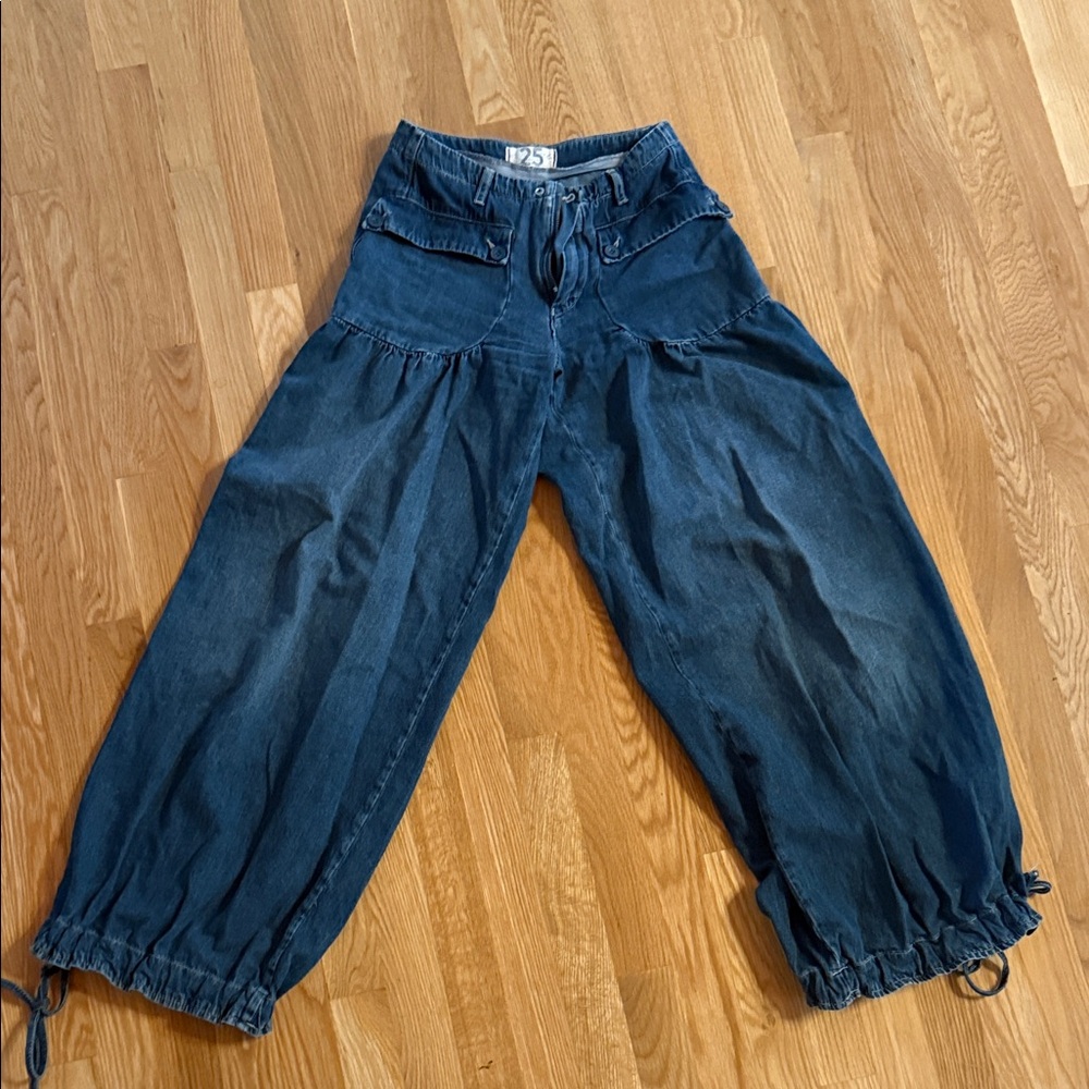 Free People Wide Leg Denim Pants